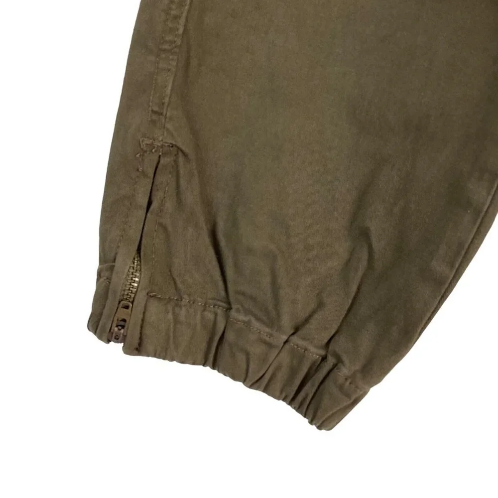 Kancan Jogger Pants Women's Sz 28 Green Brown 4 Pocket Cropped Mid Rise $78 Nwot - Picture 11 of 11